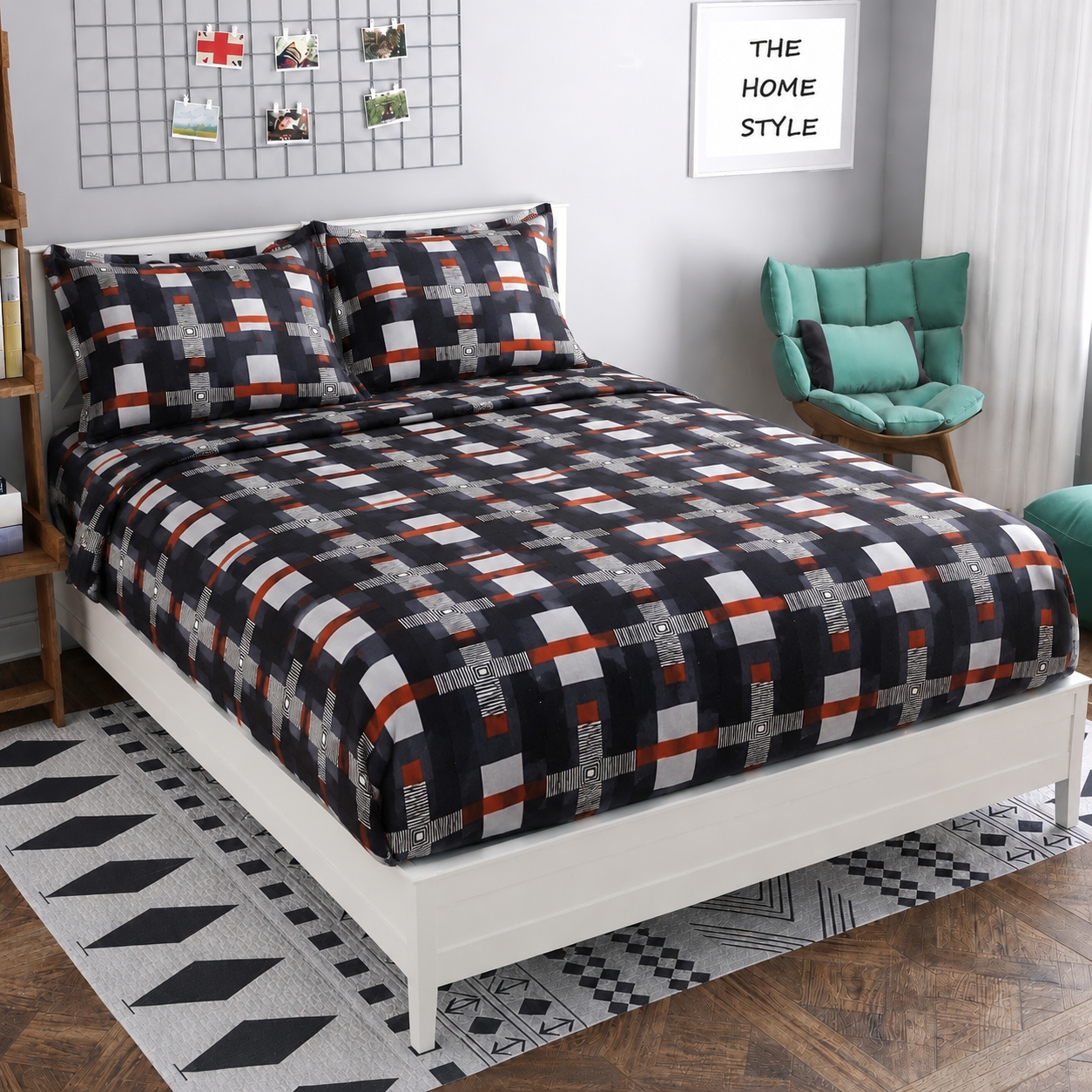 Soft Cotton Fitted Bedsheet Set with Pillow Covers – Deep Pocket Bed Sheet