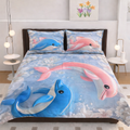 7D Dolphin king Size Flat Bedsheet with premium quality material