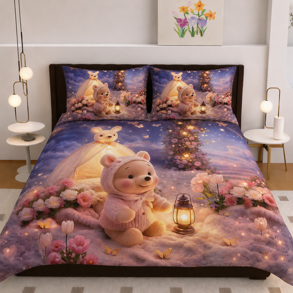 7D Beer king Size Flat Bedsheet with premium quality material