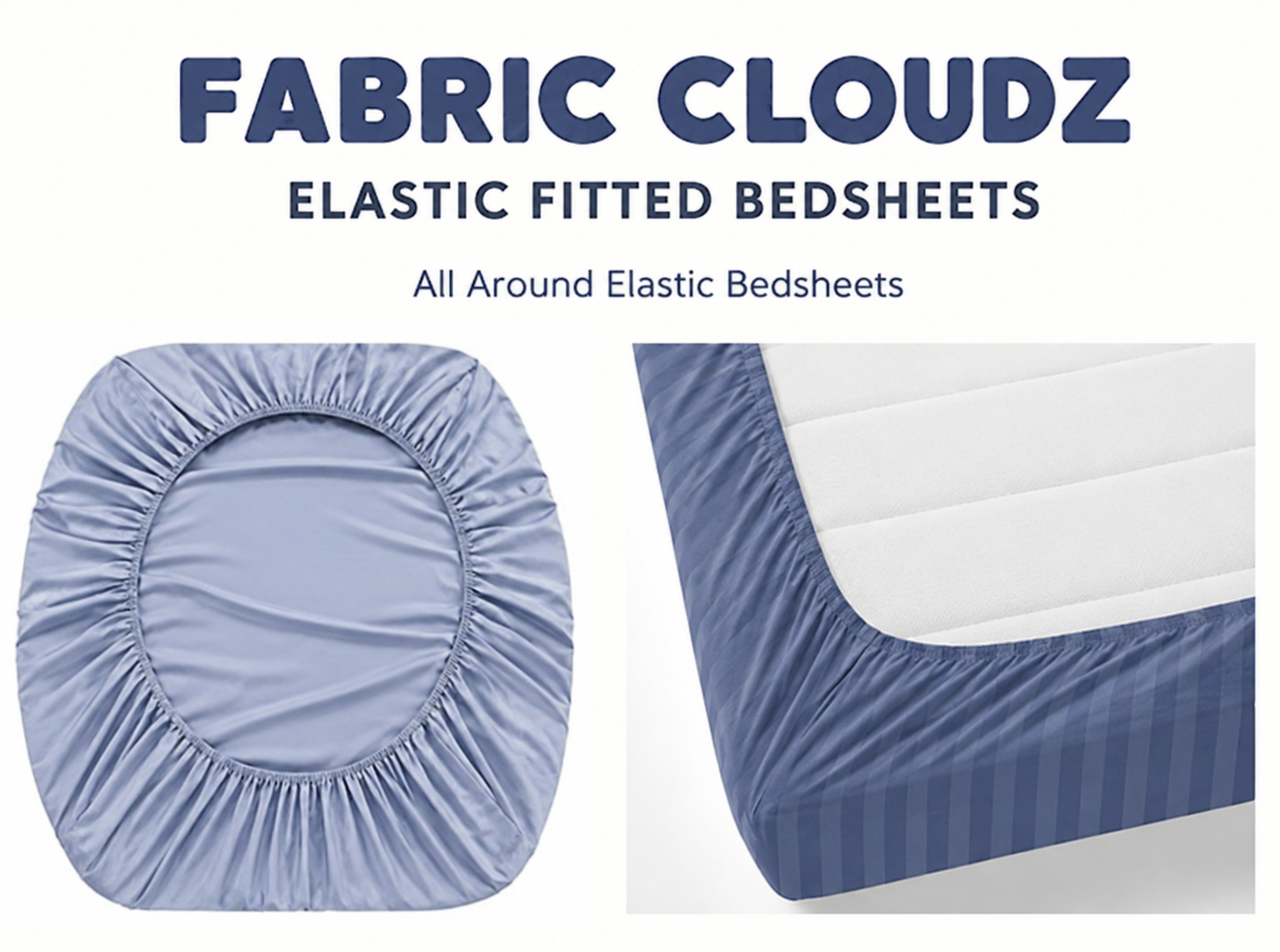 Soft Cotton Fitted Bedsheet Set with Pillow Covers – Deep Pocket Bed Sheet
